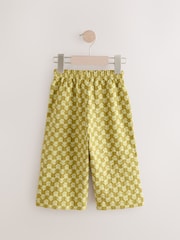 Green Ditsy Floral Textured Wide Leg Trousers (3mths-7yrs) - Image 5 of 7