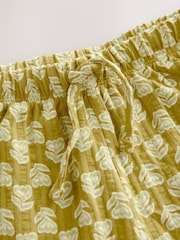 Green Ditsy Floral Textured Wide Leg Trousers (3mths-7yrs) - Image 7 of 7