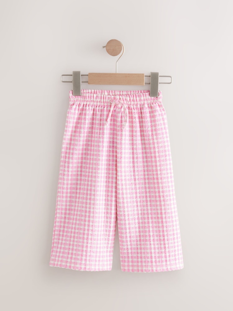 Pink Gingham Wide Leg Trousers (3mths-7yrs) - Image 5 of 8