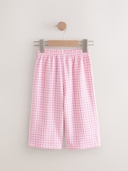 Pink Gingham Textured Wide Leg Trousers (3mths-7yrs) - Image 6 of 8