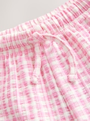 Pink Gingham Textured Wide Leg Trousers (3mths-7yrs) - Image 7 of 8