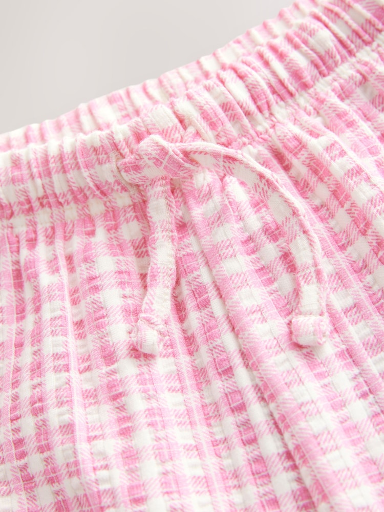 Pink Gingham Wide Leg Trousers (3mths-7yrs) - Image 7 of 8