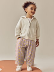 Purple Textured Barrel Leg Trousers (3mths-7yrs) - Image 1 of 1