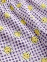 Purple Textured Barrel Leg Trousers (3mths-7yrs) - Image 6 of 7