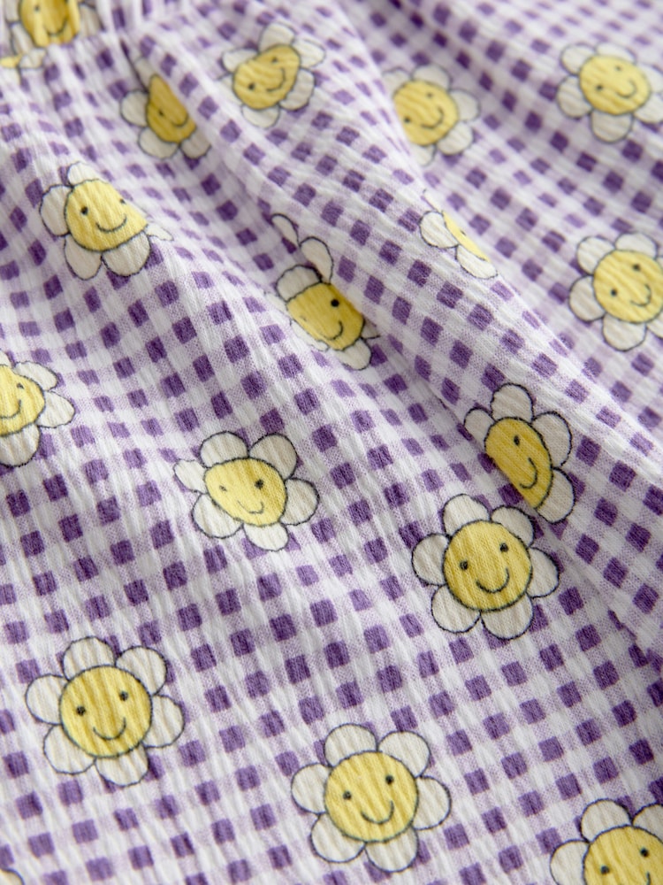 Purple Textured Barrel Leg Trousers (3mths-7yrs) - Image 6 of 7