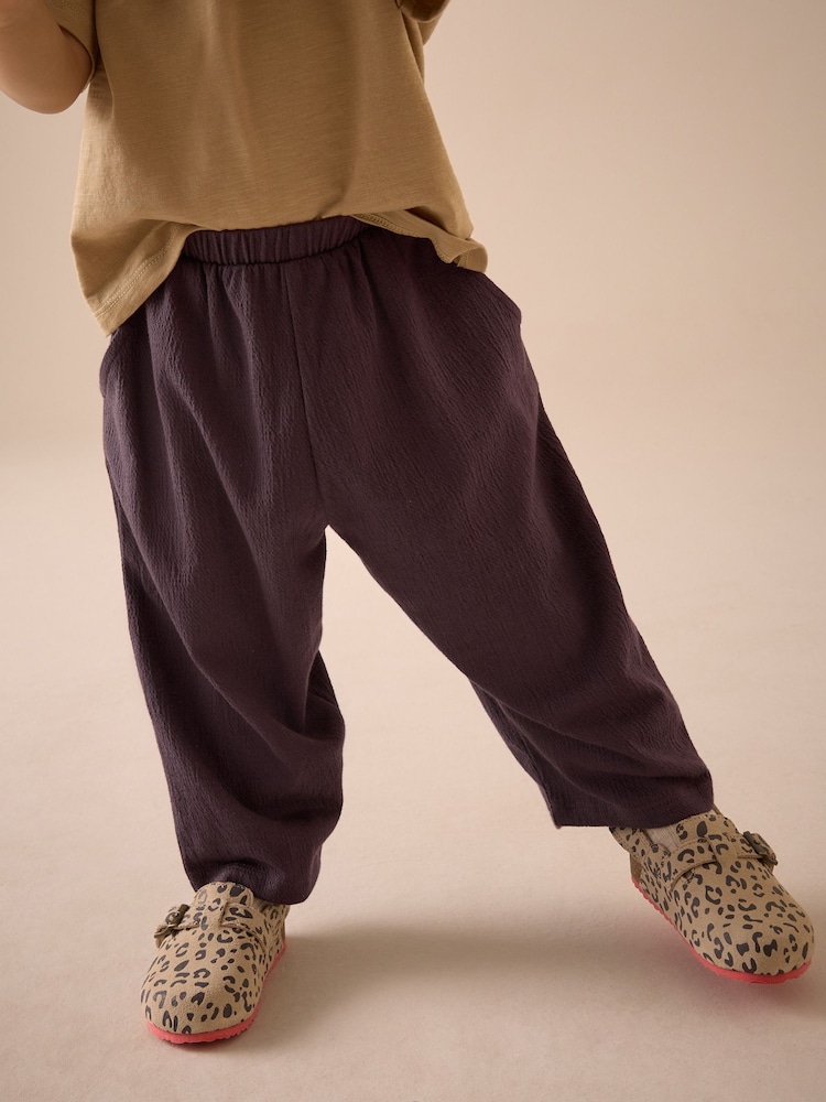 Brown Textured Barrel Leg Trousers (3mths-7yrs) - Image 1 of 9