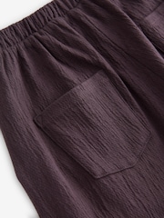 Brown Textured Barrel Leg Trousers (3mths-7yrs) - Image 7 of 9