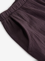 Brown Textured Barrel Leg Trousers (3mths-7yrs) - Image 9 of 9