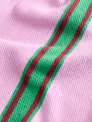 Pink/Green Stripe Textured Barrel Leg Trousers (3mths-7yrs) - Image 7 of 9