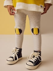 Grey Bee Embellished Leggings (3mths-7yrs) - Image 1 of 7