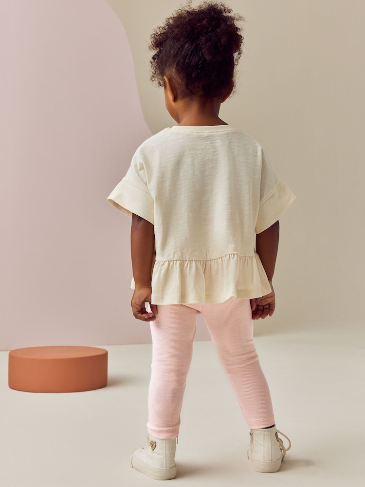 Pink Ladybird Embellished Leggings (3mths-7yrs) - Image 2 of 8