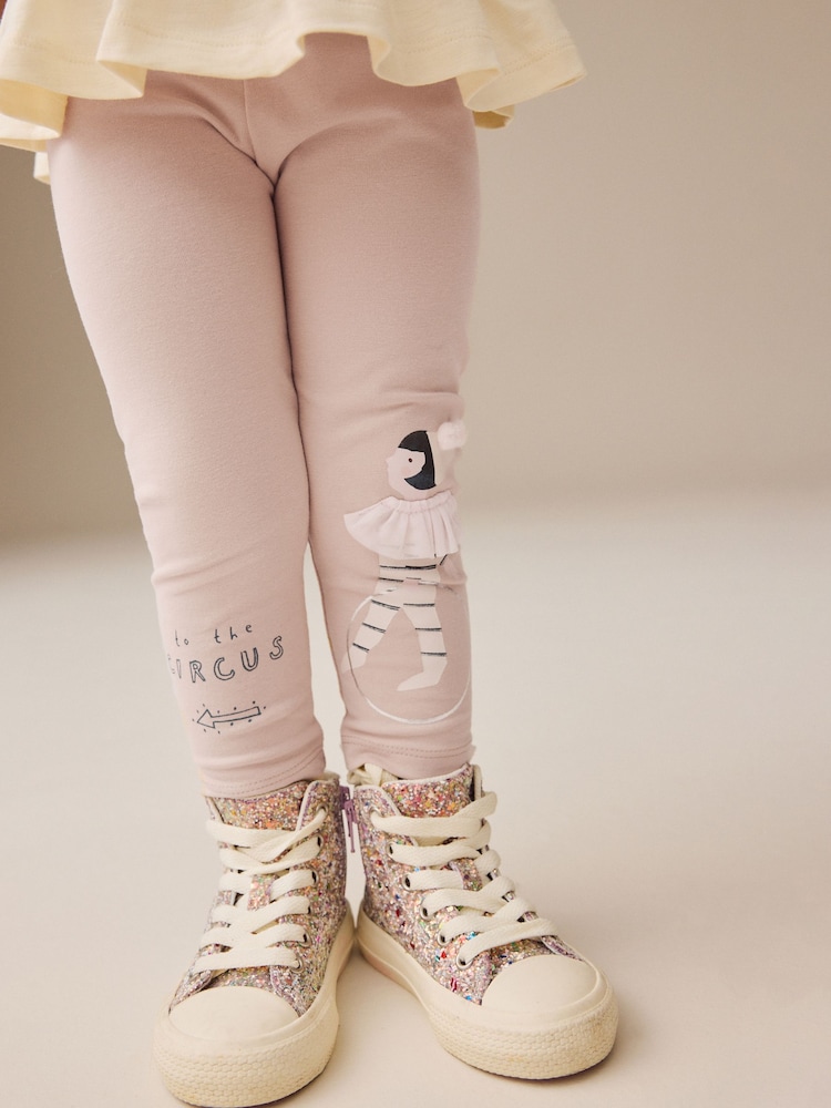 Pale Pink Circus Girl Embellished Leggings (3mths-7yrs) - Image 1 of 8