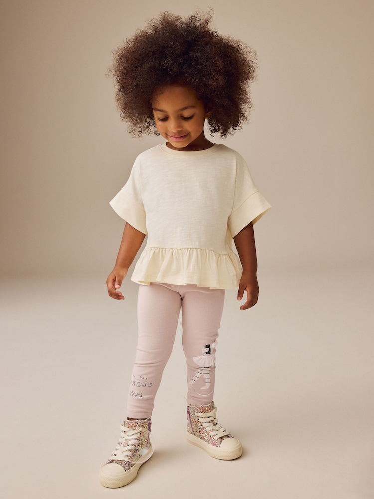 Pale Pink Circus Girl Embellished Leggings (3mths-7yrs) - Image 4 of 8