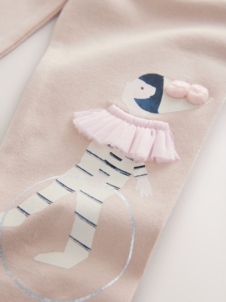 Pale Pink Circus Girl Embellished Leggings (3mths-7yrs) - Image 7 of 8