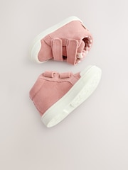 Pink Standard Fit (F) Touch Fasten Strap High Top Washable Trainers - Image 3 of 6