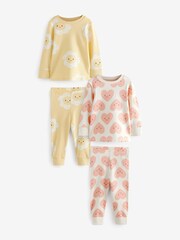 Neutral All Over Print Pyjamas 2 Pack - Image 1 of 3