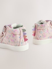 Multi Dinosaur Standard Fit (F) Touch Fasten Strap High Top Washable Trainers - Image 7 of 7