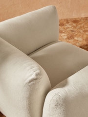 MADE.COM White Boucle Samaya Outdoor Garden Lounge Chair - Image 3 of 5