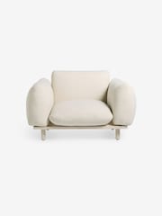 MADE.COM White Boucle Samaya Outdoor Garden Lounge Chair - Image 5 of 5