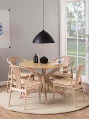 Actona White Oak IDuncan Table  4 Cassandra Dining Chairs - Image 1 of 11