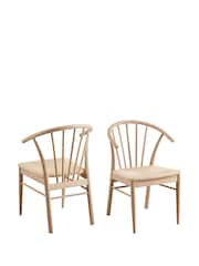 Actona White Oak IDuncan Table  4 Cassandra Dining Chairs - Image 6 of 11