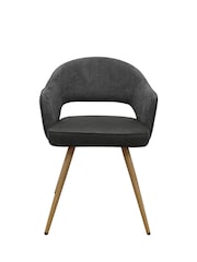 Bentley Designs Grey Vintage Hanson Fabric and Faux Leather Dining Chair - Image 2 of 5
