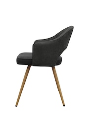 Bentley Designs Grey Vintage Hanson Fabric and Faux Leather Dining Chair - Image 3 of 5
