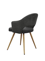 Bentley Designs Grey Vintage Hanson Fabric and Faux Leather Dining Chair - Image 4 of 5