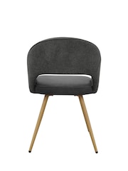 Bentley Designs Grey Vintage Hanson Fabric and Faux Leather Dining Chair - Image 5 of 5