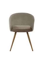 Bentley Designs Beige  Vintage Stone Hanson Fabric and Faux Leather Dining Chair - Image 5 of 5