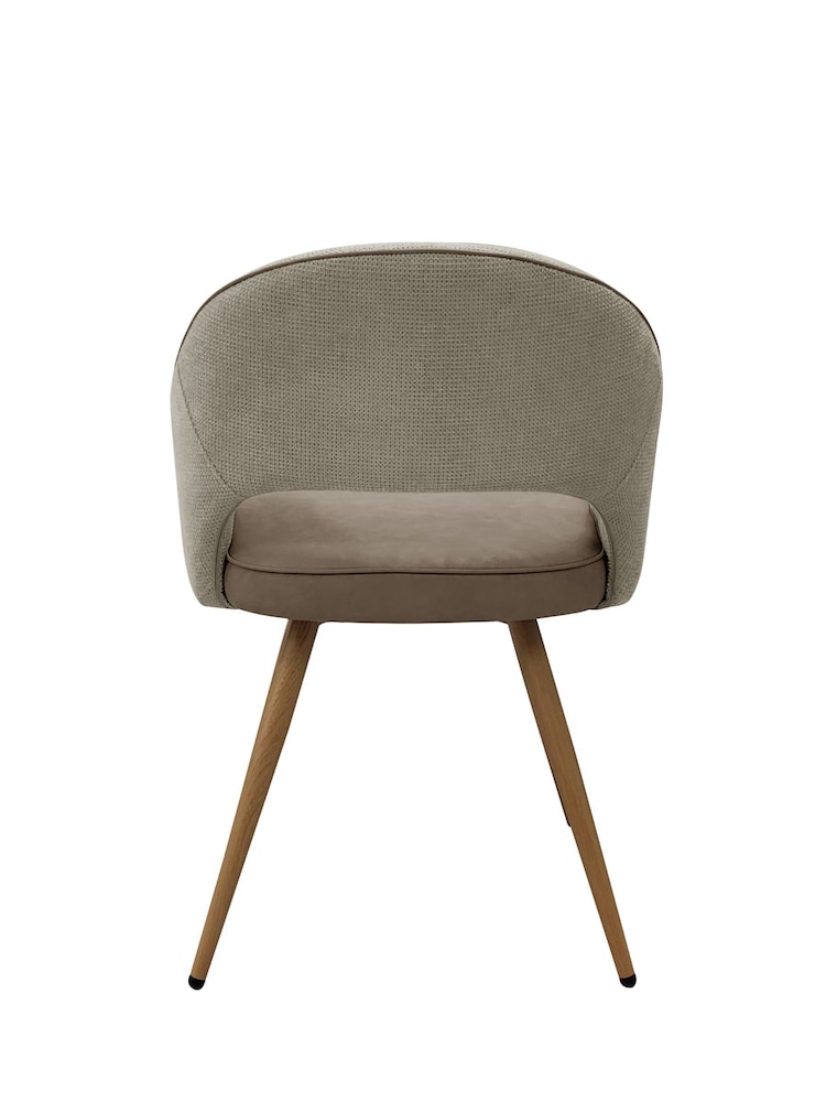 Bentley Designs Beige Vintage Stone Hanson Fabric and Faux Leather Dining Chair - Image 5 of 5 Bentley Designs Beige Vintage Stone Hanson Fabric and Faux Leather Dining Chair - Image 5 of 5