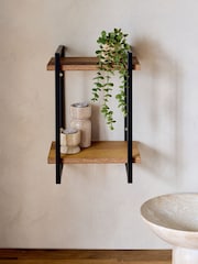 Dark Bronx 2 Tier Narrow Wall Shelves - Image 1 of 5