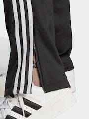 adidas Dark Black Straight Firebird 3 Stripe Straight Trackpants - Image 11 of 20