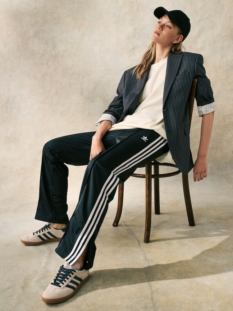 Donkerzwart - adidas Firebird 3 Stripe Straight Trackpants - Image 3 of 20