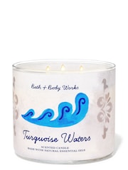 Bath & Body Works Turquoise Waters Turquoise Waters 3 Wick Candle 14.5 oz / 411 g - Image 1 of 1