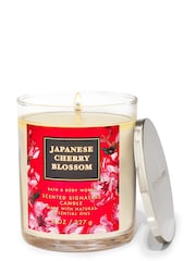 Bath & Body Works Japanese Cherry Blossom 12 Japanese Cherry Blossom Signature Single Wick Candle 8 oz / 227 g - Image 1 of 1