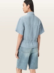 AllSaints Blue Tove Short Sleeve Shirt - Image 4 of 6