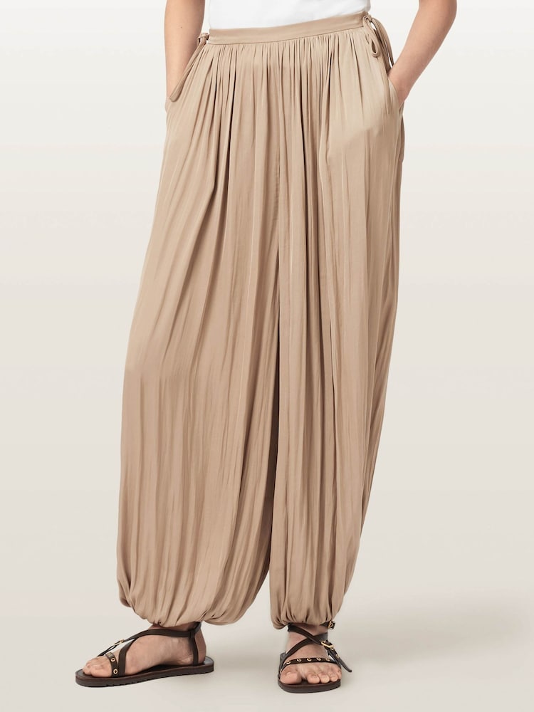 AllSaints Brown Eshe Trousers - Image 1 of 7