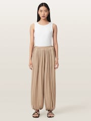 AllSaints Brown Eshe Trousers - Image 2 of 7