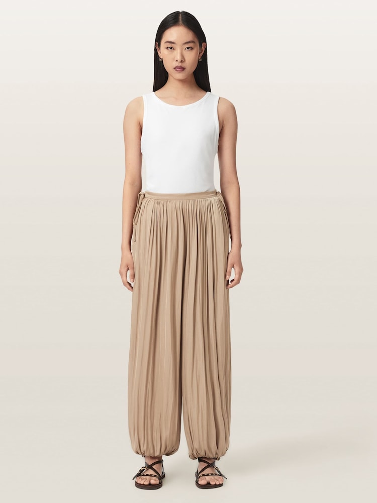 AllSaints Brown Eshe Trousers - Image 2 of 7