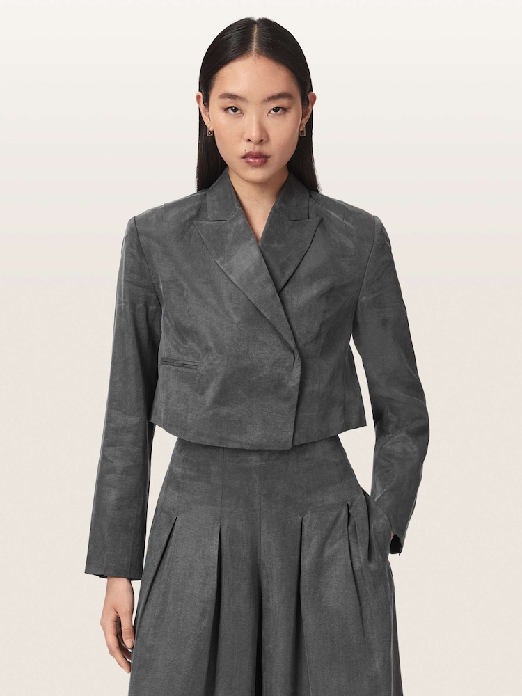 AllSaints Grey Marrlo Blazer - Image 2 of 9 AllSaints Grey Marrlo Blazer - Image 2 of 9