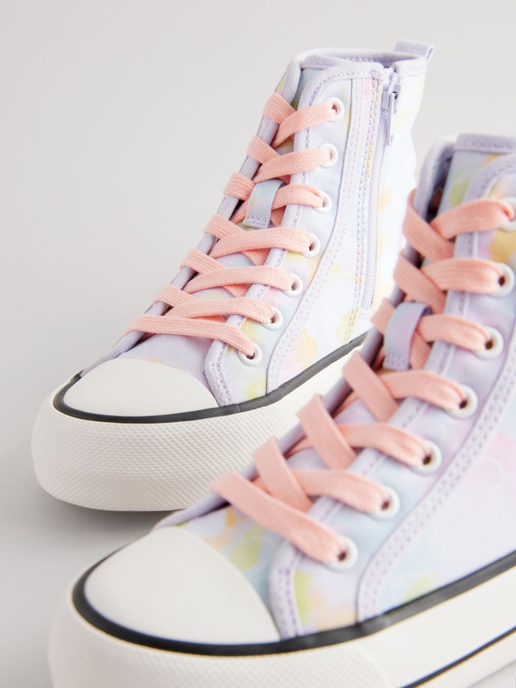 Estampado de corazones rosa - Zapatillas de caña alta con cordones - Imagen 4 de 4 Estampado de corazones rosa - Zapatillas de caña alta con cordones - Imagen 4 de 4
