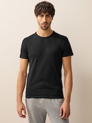 Black Regular Fit 100% Cotton Underwear T-Shirts 5 Pack - Image 2 of 8