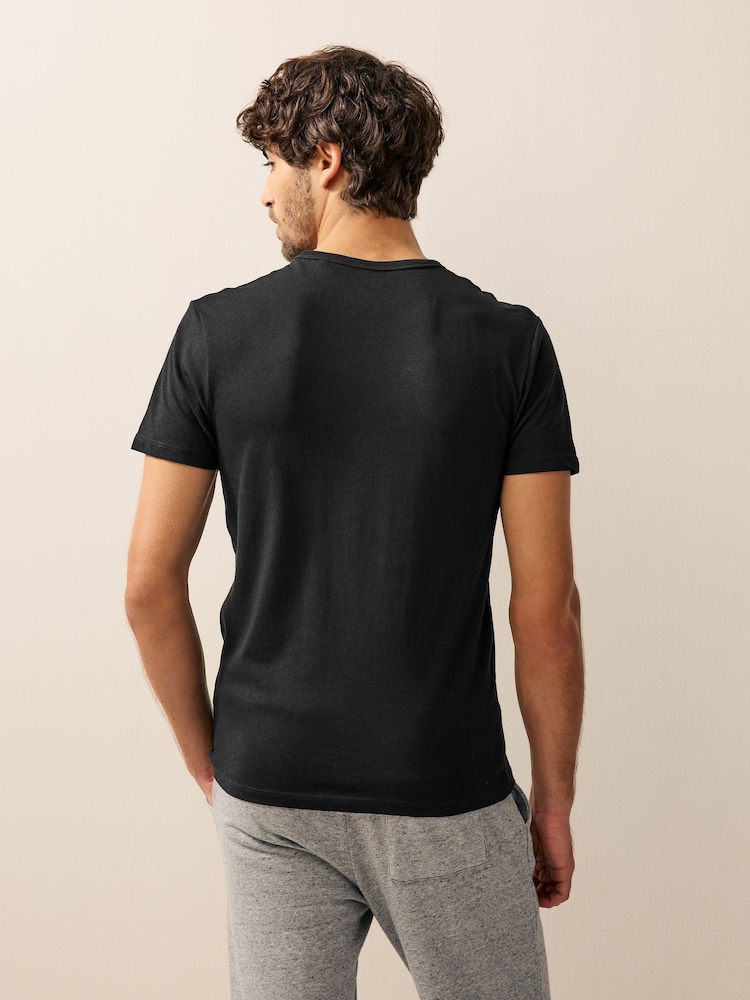 Noir - Ajustement régulier - Lot de 100t-shirts superposés en coton 5 - Image 4 of 8