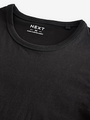 Black Regular Fit 100% Cotton Underwear T-Shirts 5 Pack - Image 8 of 8