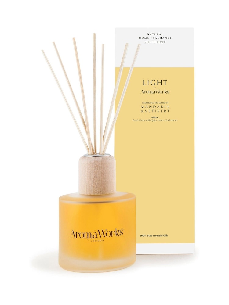 AromaWorks Mandarin  Vertivert Light Reed Diffuser 200ml - Image 1 of 1