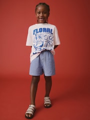 Blue Stripe Shorts (3-16yrs) - Image 2 of 5