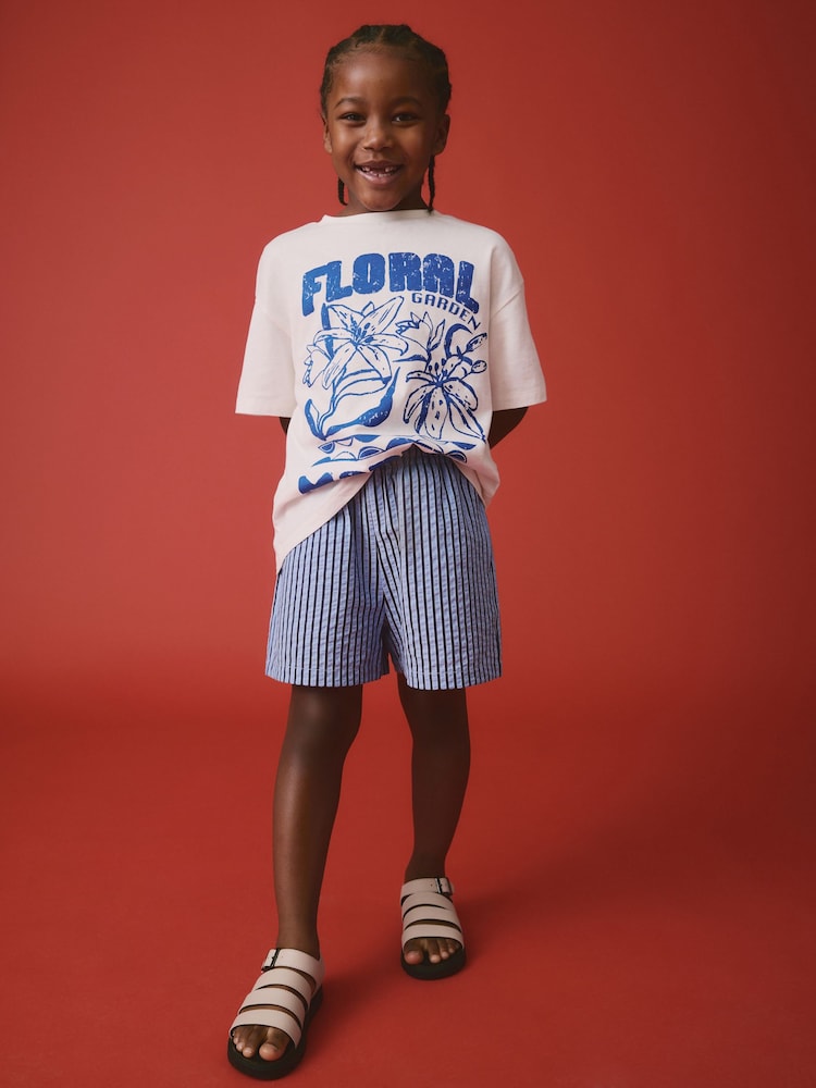 Blue Stripe Shorts (3-16yrs) - Image 2 of 5