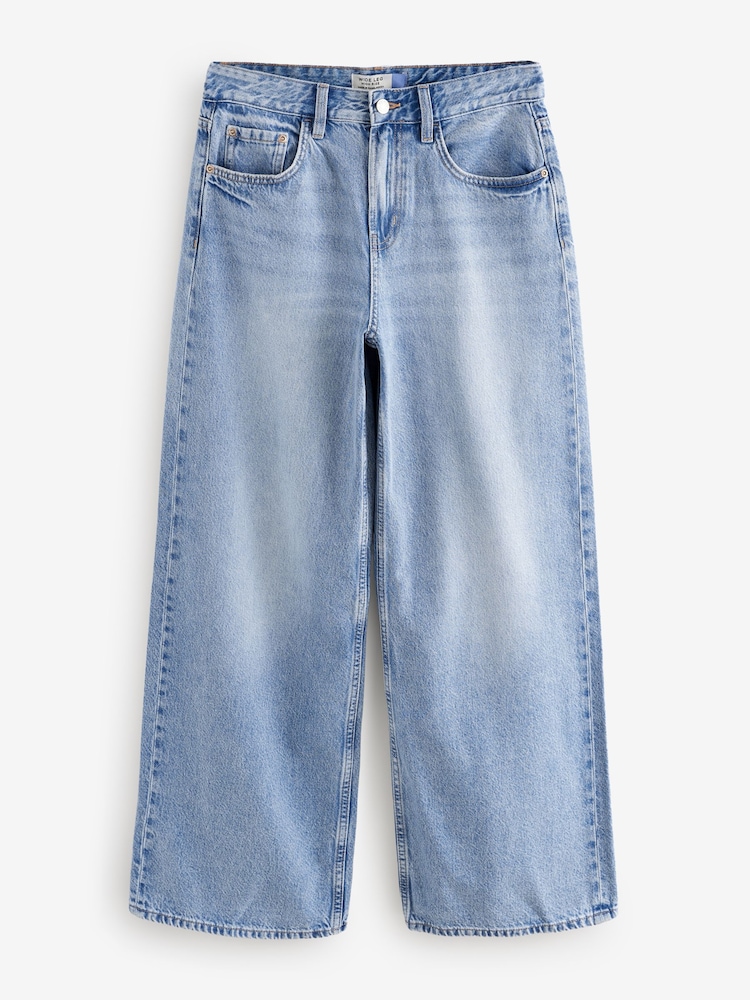 Mid Blue Wide Leg Jeans - Image 2 of 4