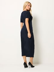M&Co Blue Twist ITY Dress - Image 3 of 5